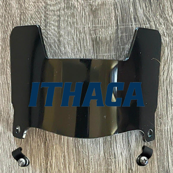 Ithica Bombers Mini Football Helmet Visor Shield Black Dark Tint w/ Clips