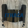 Ithica Bombers Mini Football Helmet Visor Shield Black Dark Tint w/ Clips