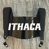 Ithica Bombers Mini Football Helmet Visor Shield Black Dark Tint w/ Clips