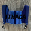 Ithica Bombers Mini Football Helmet Visor Shield Blue Chrome Mirror w/ Clips