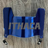 Ithica Bombers Mini Football Helmet Visor Shield Blue Chrome Mirror w/ Clips