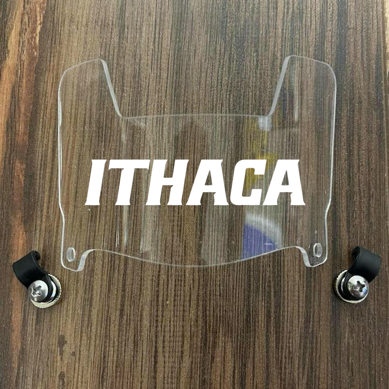 Ithica Bombers Mini Football Helmet Visor Shield Clear w/ Clips - PICK LOGO COLOR