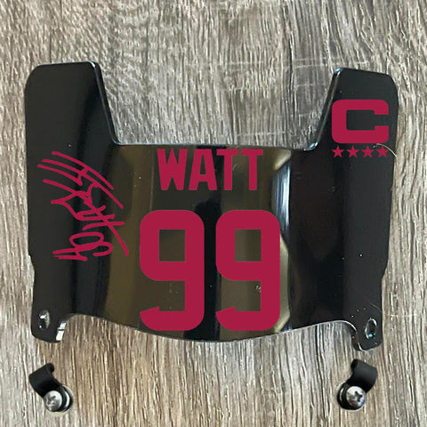 Arizona Cardinals JJ Watt Mini Football Helmet Visor Shield Black Dark Tint w/ Clips