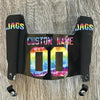 Jacksonville Jaguars Custom Name & Number Mini Football Helmet Visor Shield Black Dark Tint w/ Clips - CRUCIAL CATCH