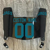 Jacksonville Jaguars Custom Name & Number Mini Football Helmet Visor Shield Black Dark Tint w/ Clips - TEAL