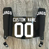 Jacksonville Jaguars Custom Name & Number Mini Football Helmet Visor Shield Black Dark Tint w/ Clips - WHITE