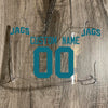Jacksonville Jaguars Custom Name & Number Full Size Football Helmet Visor Shield Clear w/ Clips - TEAL