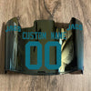 Jacksonville Jaguars Custom Name & Number Full Size Football Helmet Visor Shield Gold Iridium Mirror w/ Clips - TEAL