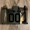 Jacksonville Jaguars Custom Name & Number Full Size Football Helmet Visor Shield Silver Chrome Mirror w/ Clips - BLACK