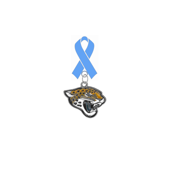 Jacksonville Jaguars NFL Prostate Cancer Awareness / Fathers Day Light Blue Ribbon Lapel Pin