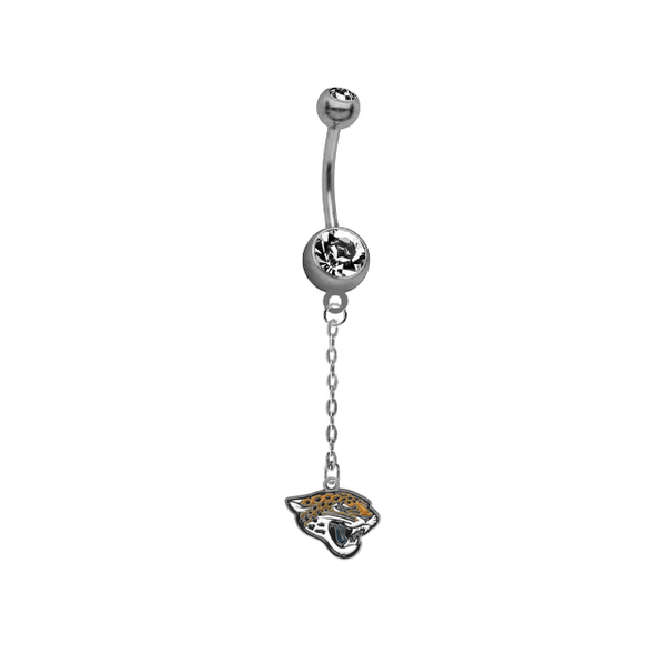 Jacksonville Jaguars Chain NFL Football Belly Button Navel Ring