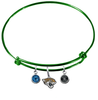 Jacksonville Jaguars Green NFL Expandable Wire Bangle Charm Bracelet
