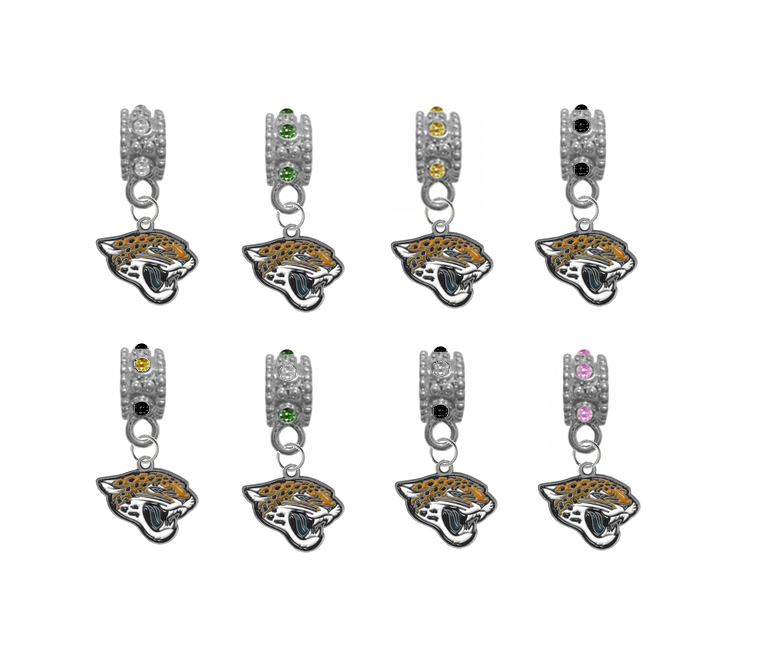 Jacksonville Jaguars NFL Football Crystal Rhinestone European Bracelet Charm