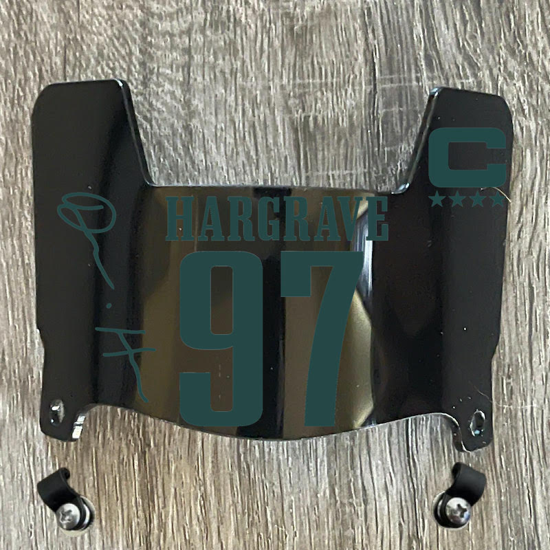 Philadelphia Eagles Javon Hargrave Mini Football Helmet Visor Shield Black Dark Tint w/ Clips - PICK COLOR
