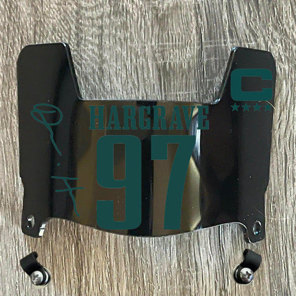 Philadelphia Eagles Javon Hargrave Mini Football Helmet Visor Shield Black Dark Tint w/ Clips - PICK COLOR