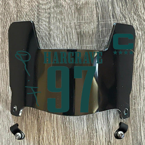 Philadelphia Eagles Javon Hargrave Mini Football Helmet Visor Shield Black Dark Tint w/ Clips - PICK COLOR