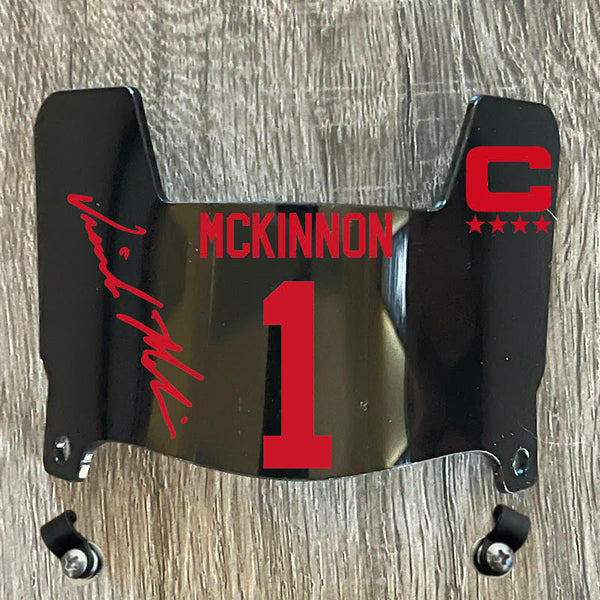 Kansas City Chiefs Jerick Mckinnon Mini Football Helmet Visor Shield Black Dark Tint w/ Clips - PICK COLOR