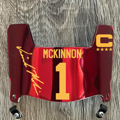 Kansas City Chiefs Jerick Mckinnon Mini Football Helmet Visor Shield Red Chrome Mirror w/ Clips - PICK COLOR
