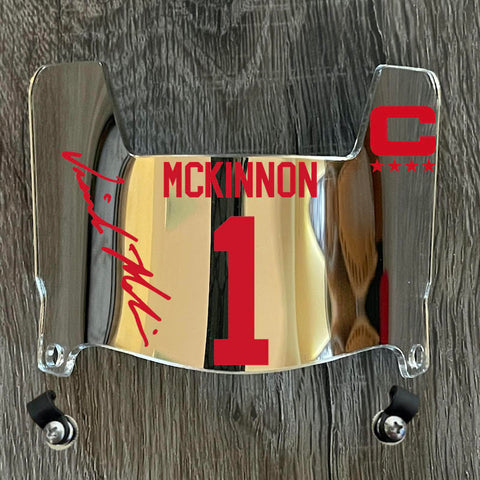 Kansas City Chiefs Jerick Mckinnon Mini Football Helmet Visor Shield Silver Chrome Mirror w/ Clips - PICK COLOR