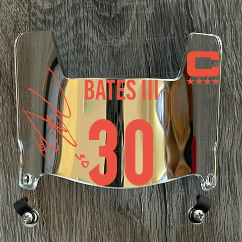 Cincinnati Bengals Jessie Bates III Mini Football Helmet Visor Shield Silver Chrome Mirror w/ Clips - PICK COLOR