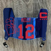 Buffalo Bills Jim Kelly Mini Football Helmet Visor Shield Blue Chrome Mirror w/ Clips