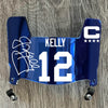 Buffalo Bills Jim Kelly Mini Football Helmet Visor Shield Blue Chrome Mirror w/ Clips