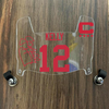 Buffalo Bills Jim Kelly Mini Football Helmet Visor Shield Clear w/ Clips