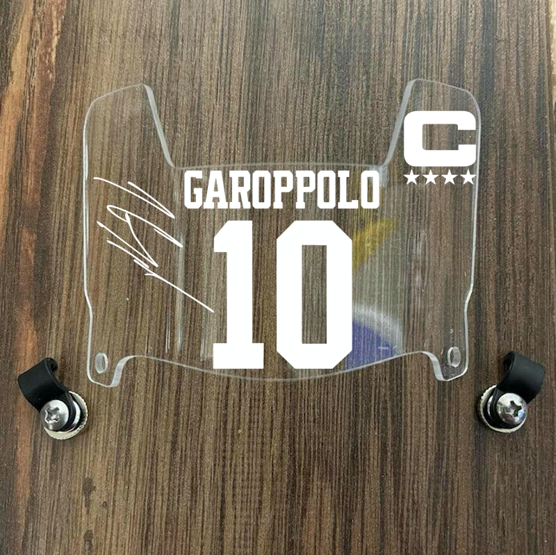 San Francisco 49ers Jimmy Garoppolo Mini Football Helmet Visor Shield Clear w/ Clips