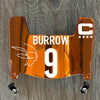 Cincinnati Bengals Joe Burrow Mini Football Helmet Visor Shield Orange Chrome Mirror w/ Clips