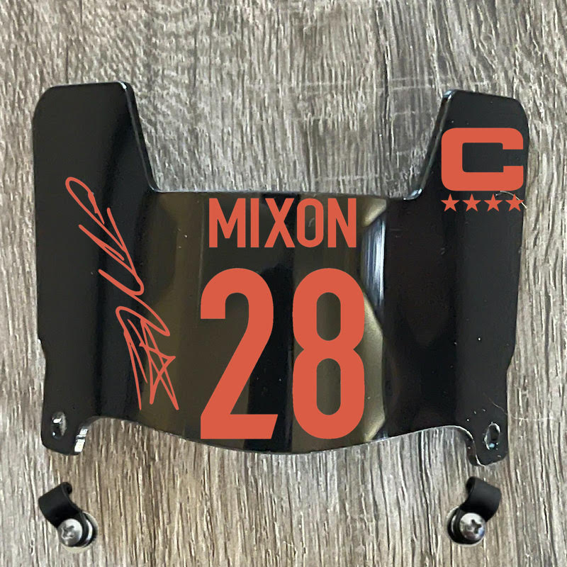 Cincinnati Bengals Joe Mixon Mini Football Helmet Visor Shield Black Dark Tint w/ Clips