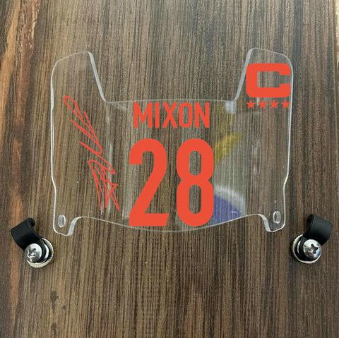 Cincinnati Bengals Joe Mixon Mini Football Helmet Visor Shield Clear w/ Clips