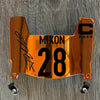 Cincinnati Bengals Joe Mixon Mini Football Helmet Visor Shield Orange Chrome Mirror w/ Clips