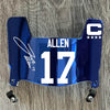 Buffalo Bills Josh Allen Mini Football Helmet Visor Shield Blue Chrome Mirror w/ Clips