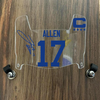 Buffalo Bills Josh Allen Mini Football Helmet Visor Shield Clear w/ Clips - PICK COLOR