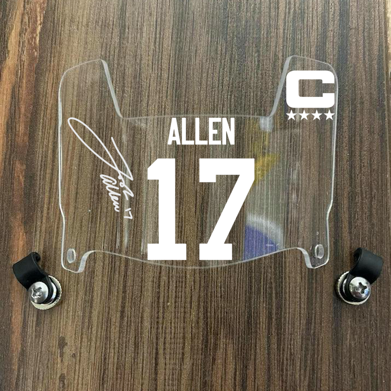 Buffalo Bills Josh Allen Mini Football Helmet Visor Shield Clear w/ Clips - PICK COLOR