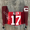 Buffalo Bills Josh Allen Mini Football Helmet Visor Shield Red Chrome Mirror w/ Clips