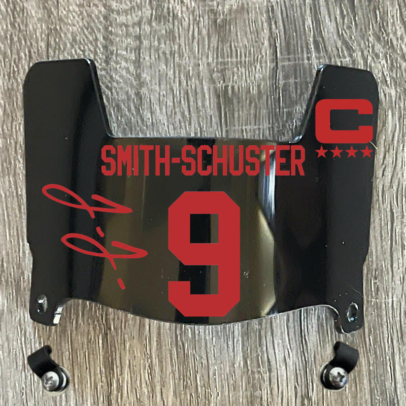 Kansas City Chiefs JuJu Smith-Schushter Mini Football Helmet Visor Shield Black Dark Tint w/ Clips - PICK COLOR
