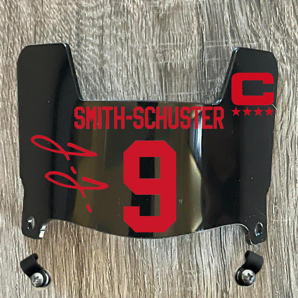 Kansas City Chiefs JuJu Smith-Schushter Mini Football Helmet Visor Shield Black Dark Tint w/ Clips - PICK COLOR