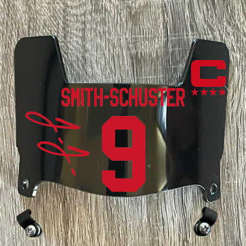 Kansas City Chiefs JuJu Smith-Schushter Mini Football Helmet Visor Shield Black Dark Tint w/ Clips - PICK COLOR
