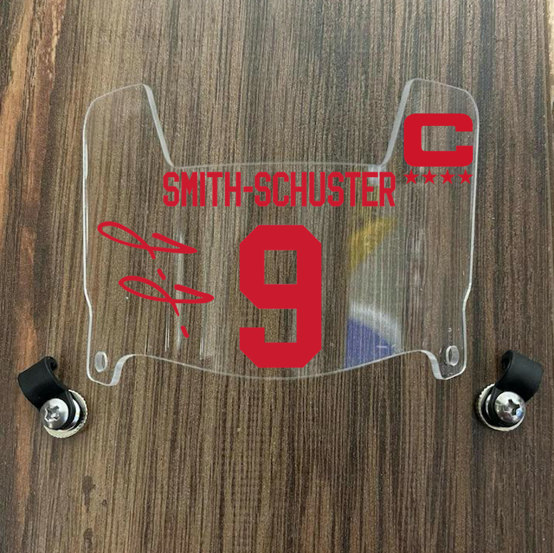 Kansas City Chiefs JuJu Smith-Schushter Mini Football Helmet Visor Shield Clear w/ Clips - PICK COLOR