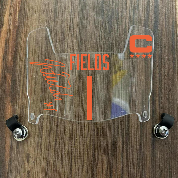 Chicago Bears Justin Fields Mini Football Helmet Visor Shield Clear w/ Clips