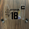 Minnesota Vikings Justin Jefferson Mini Football Helmet Visor Shield Clear w/ Clips
