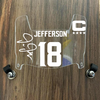 Minnesota Vikings Justin Jefferson Mini Football Helmet Visor Shield Clear w/ Clips