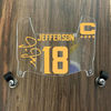 Minnesota Vikings Justin Jefferson Mini Football Helmet Visor Shield Clear w/ Clips