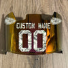 Kansas City Chiefs Custom Name & Number Full Size Football Helmet Visor Shield Red Iridium Mirror w/ Clips - MONEY PRINT
