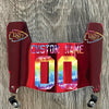 Kansas City Chiefs Custom Name & Number Mini Football Helmet Visor Shield Red Chrome Mirror w/ Clips - CRUCIAL CATCH