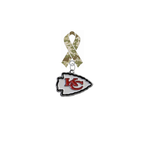 Kansas City Chiefs NFL Salute to Service Military Appreciation Camo Ribbon Lapel Pin