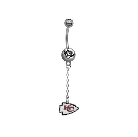 Kansas City Chiefs Chain NFL Football Belly Button Navel Ring