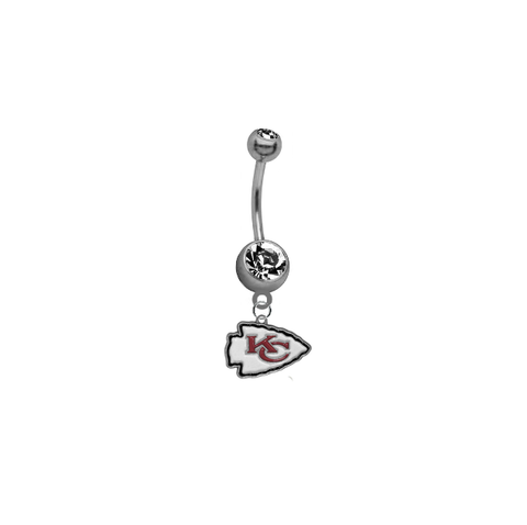 Kansas City Chiefs NFL Football Belly Button Navel Ring