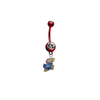 Kansas Jayhawks RED College Belly Button Navel Ring
